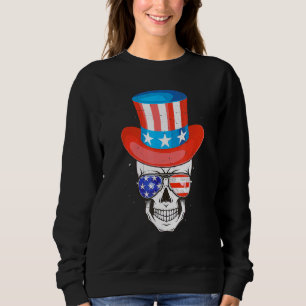 Sweatshirt Oncle du crâne Sam Jour de l'indépendance américai