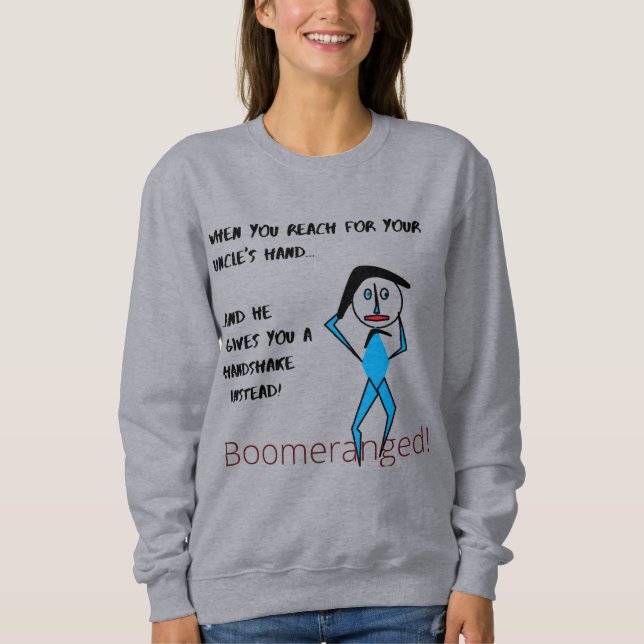 Sweatshirt Oncle Handshake Boomerangé (Devant)