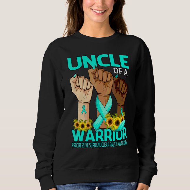 Sweatshirt Oncle Main D'Un Guerrier Progressiste Supranucléai (Devant)