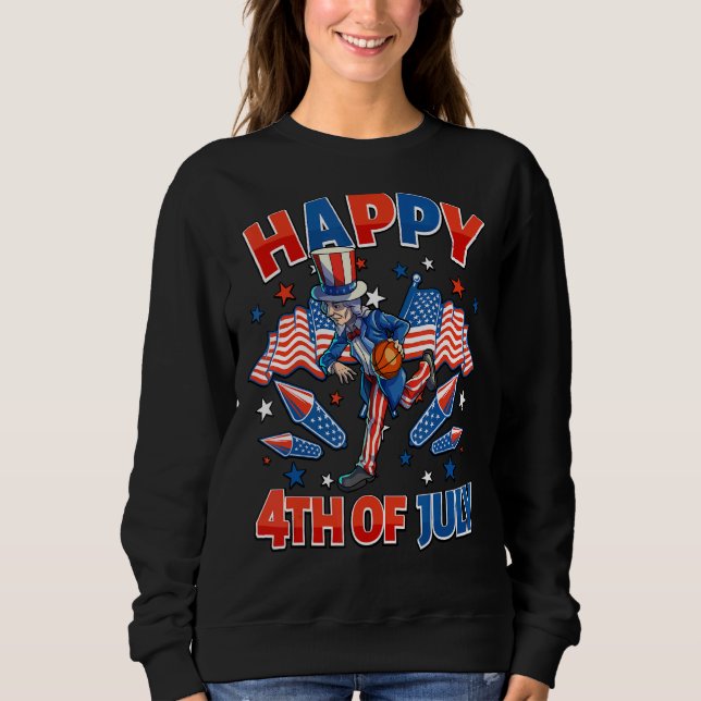Sweatshirt Oncle Sam 4 juillet Femmes Hommes Amérique (Devant)