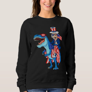 Sweatshirt Oncle Sam Riding T Rex 4 juillet Garçons Filles En