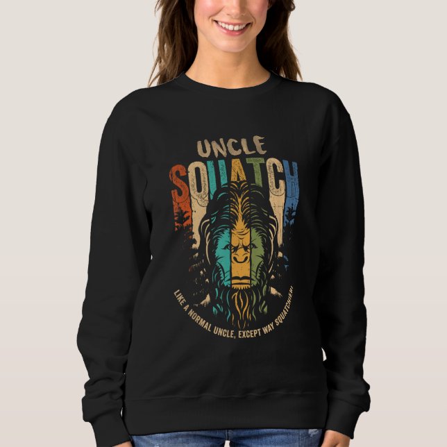 Sweatshirt Oncle Squatch - Funny Bigfoot Sasquatch Cryptid Lo (Devant)