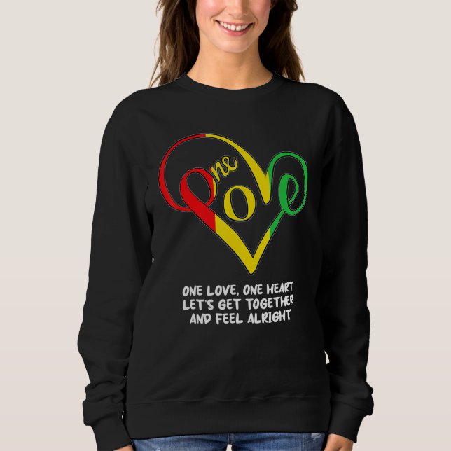 Sweatshirt One African Love Heart Black History Month Cool BL (Devant)