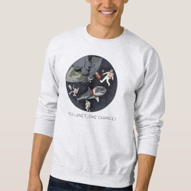 Sweatshirt One Planet One Chance - Jour des terres (Texture d (Devant)