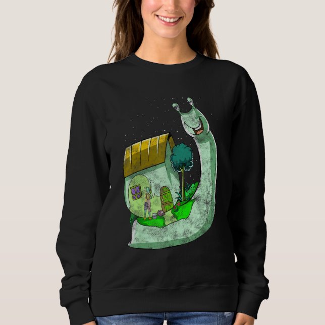 Sweatshirt Onglet Psychedélique Inspiré Trippy Slug Connexe S (Devant)