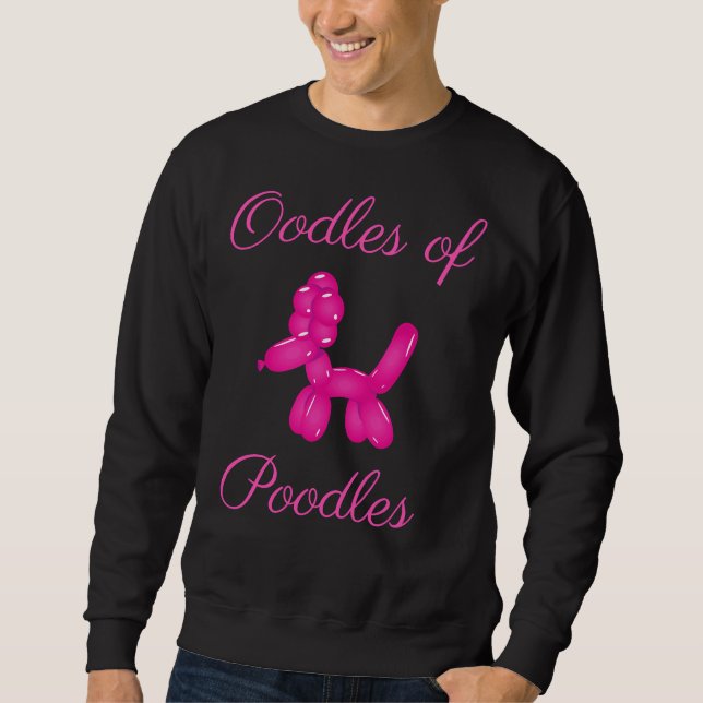 Sweatshirt Oodles De Poodles Joli Poodle Rose Balloon Anima (Devant)