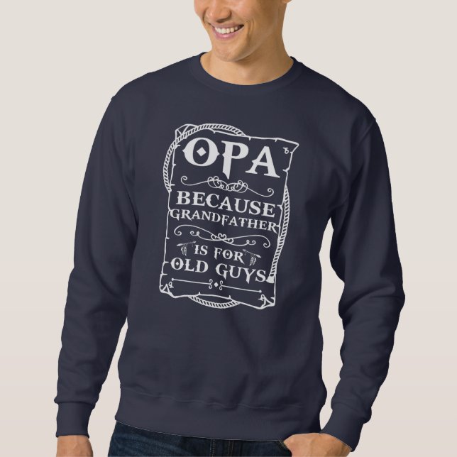 Sweatshirt Opa Tee de petits-enfants Hommes Fête des pères am (Devant)