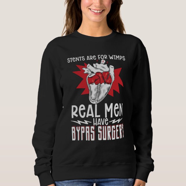 Sweatshirt Open Heart Surgery Bypass Awareness Heart Stents A (Devant)