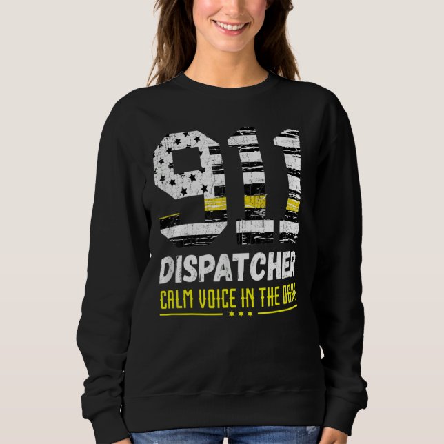 Sweatshirt Opérateur 911  Dispatch Drapeau américain Police U (Devant)