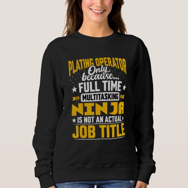 Sweatshirt Opérateur de placage Titre du travail Machine de p (Devant)