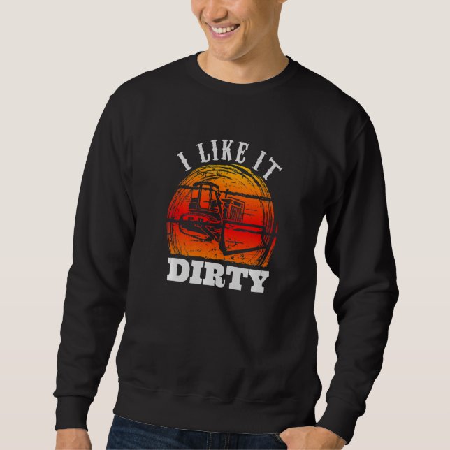 Sweatshirt Opérateur d'équipement lourd Construction routière (Devant)