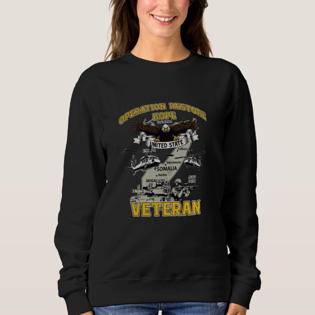 Sweatshirt Opération Restaurer l'espoir Somalie Vétérinaire d (Devant)
