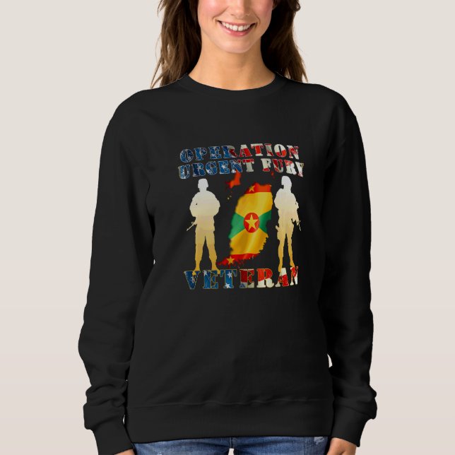 Sweatshirt Opération Urgent Fury Vétéran de combat Grenade (Devant)