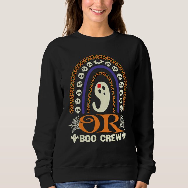 Sweatshirt OR Boo Crew Nurse Halloween Nurses Cute Ghost Wome (Devant)