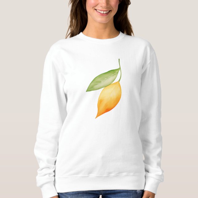 Sweatshirt Orange Leaf (Devant)