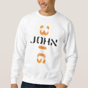 Sweatshirt Orange Noir de croix d'en de John 3,16