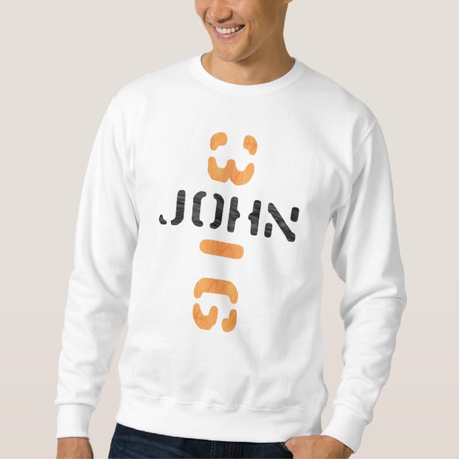 Sweatshirt Orange Noir de croix d'en de John 3,16 (Devant)