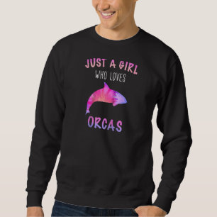 Sweatshirt Orca Étoile Baleine Océan Juste une fille Raglan B