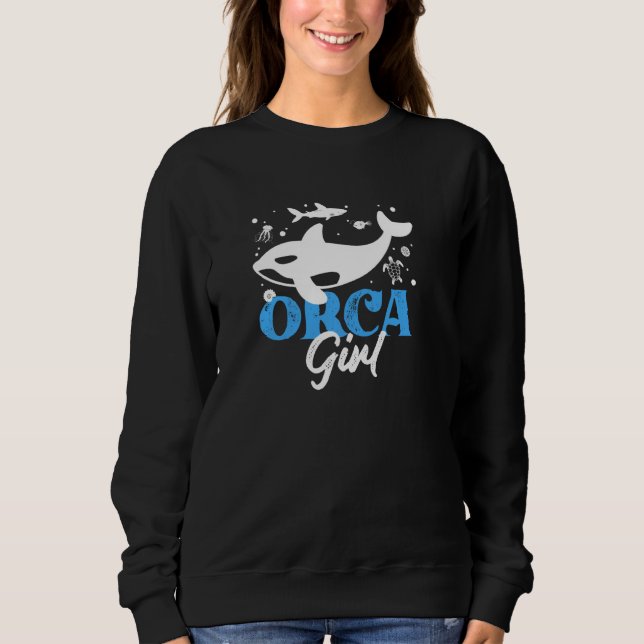 Sweatshirt Orca  Graphique pour femmes filles enfants baleine (Devant)