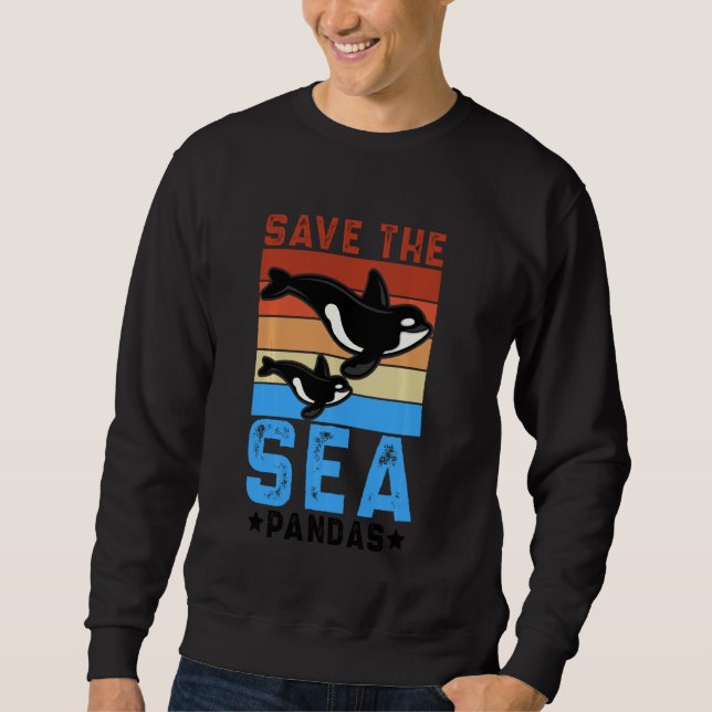 Sweatshirt Orca  Graphique pour femmes hommes enfants baleine (Devant)