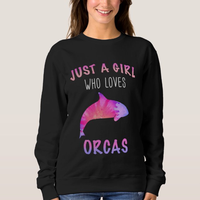 Sweatshirt Orca Killer Whale Ocean Juste une fille Long Manch (Devant)