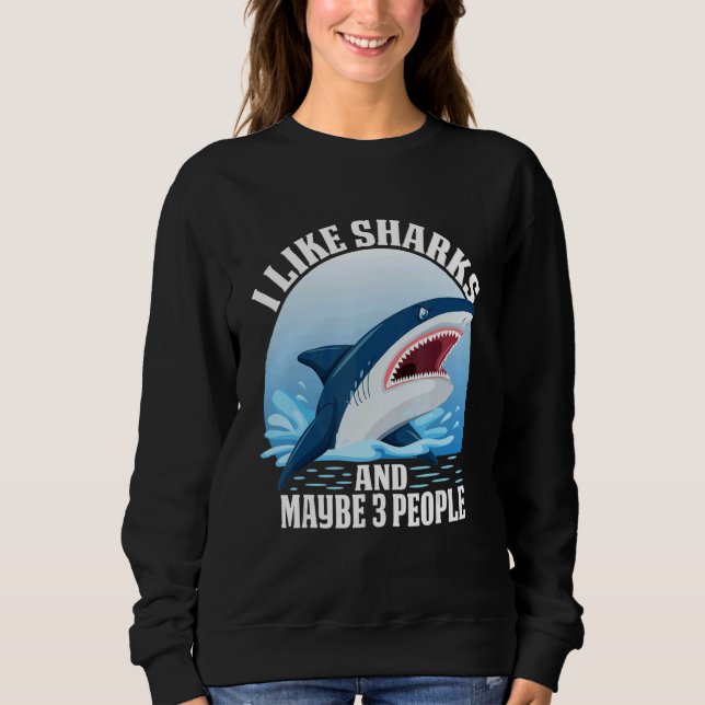 Sweatshirt orca plush shark shark women shark mouth 3 (Devant)