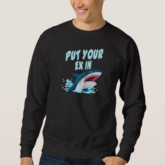 Sweatshirt orca plush shark shark women shark mouth Raglan Ba (Devant)