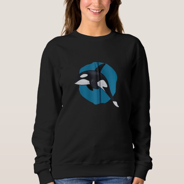 Sweatshirt Orca Whale Aquatic Animals Environmentalist Whales (Devant)