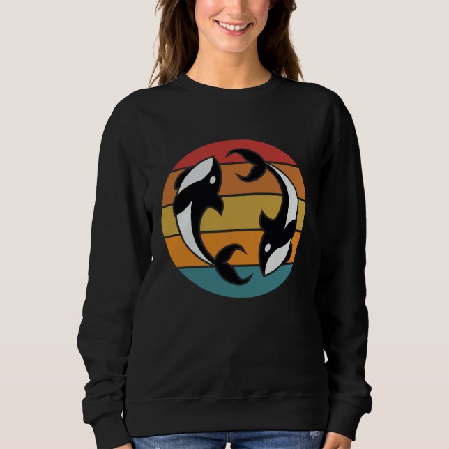 Sweatshirt Orca Whale Watchers Graphic (Devant)