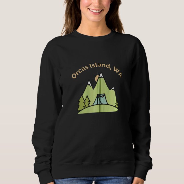 Sweatshirt Orcas Island Wa Mountains Randonnée Escalade Campi (Devant)