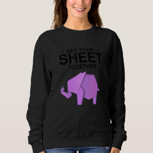 Sweatshirt Origami japonais et origami Kirigami coloré 1