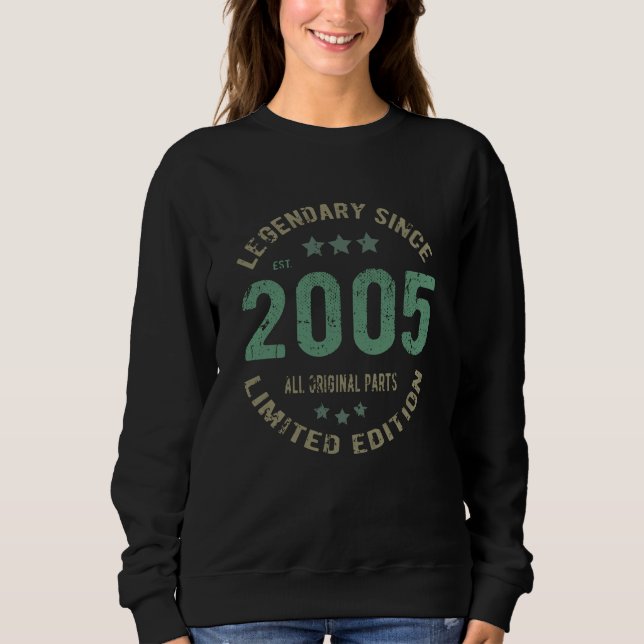 Sweatshirt Original depuis 2005 Cadeau d'anniversaire légenda (Devant)