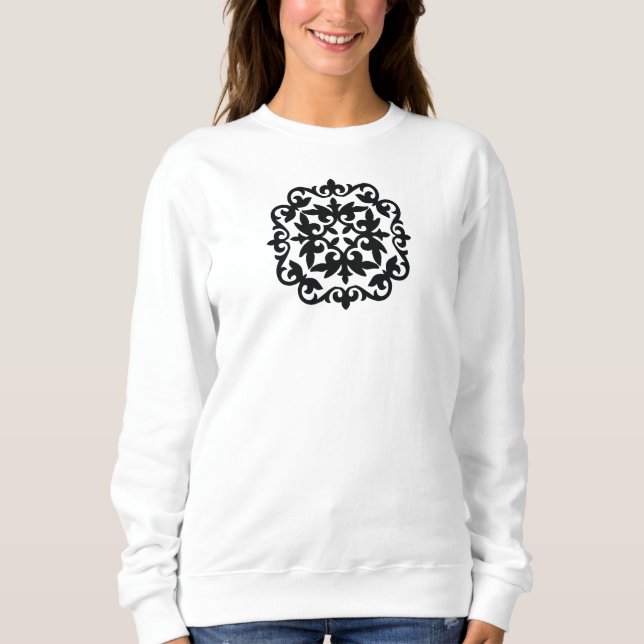 Sweatshirt Ornamental Floral Design (Devant)