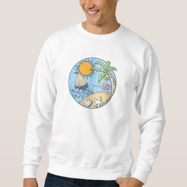 Sweatshirt Ornement d'été (Devant)