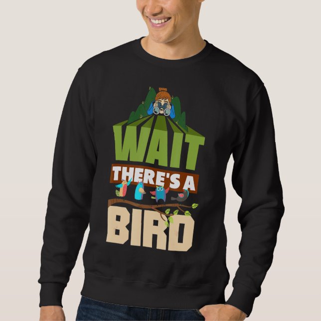 Sweatshirt Ornithologie Oiseaux Observation Oiseaux Attendre  (Devant)