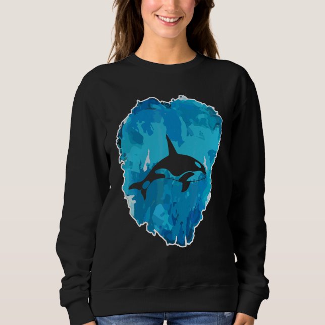 Sweatshirt Orque Dans Un Bloc De Glace Pour L'éternité (Devant)