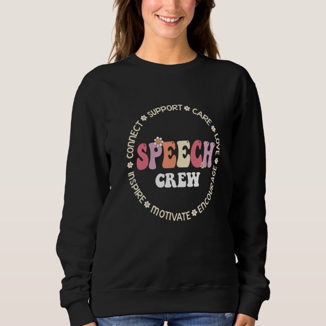 Sweatshirt Orthophoniste Thérapie Groovy Speech  (Devant)