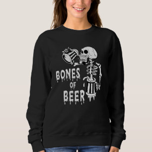 Sweatshirt Os De Squelette De Bière Boire Bière Halloween Cos
