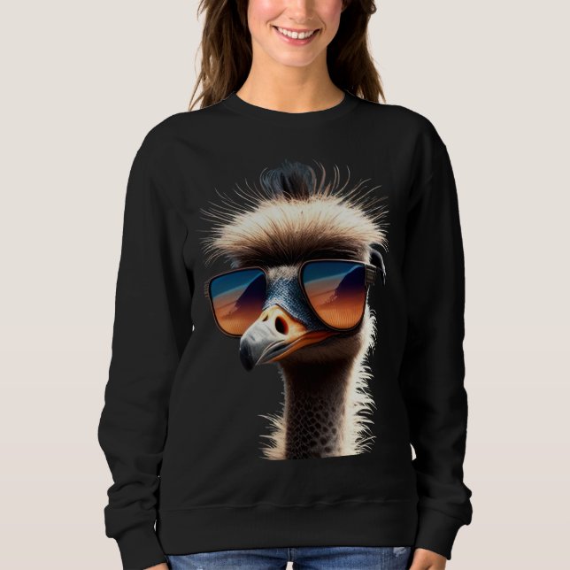 Sweatshirt Ostrich Bird Emu Ratite I Love Ostriches Allegedly (Devant)