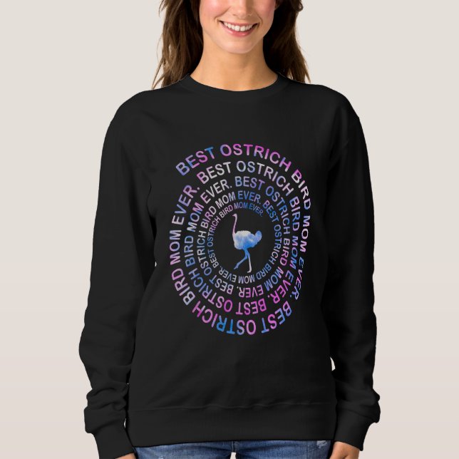 Sweatshirt Ostrich Bird Mom Spiral Tie Dye  Mother s Day (Devant)
