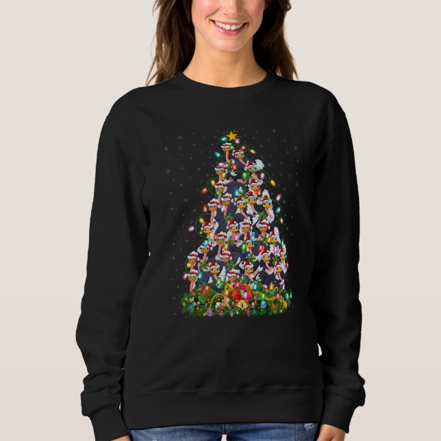 Sweatshirt Ostrich  Xmas Lights Santa Ostrich Christmas Tree (Devant)