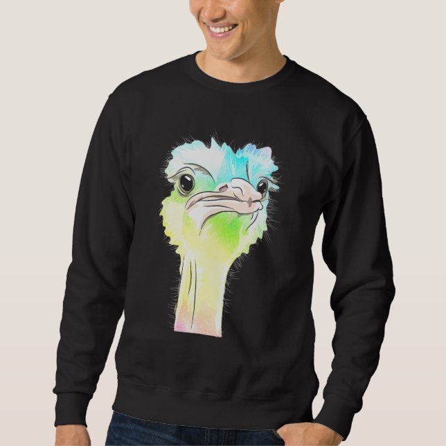 Sweatshirt Ostriches colorées d'autruche (Devant)