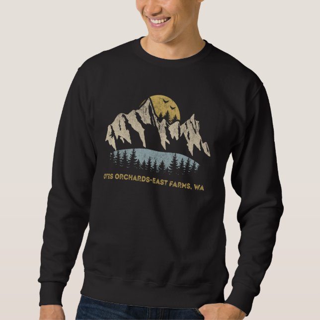 Sweatshirt Otis Orchards-Est Farms Washington Mountain Sunse (Devant)