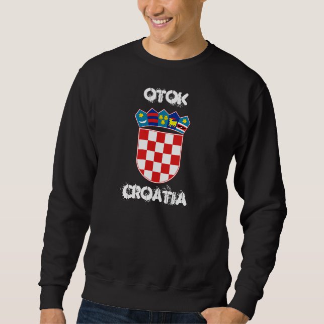 Sweatshirt Otok, Croatie avec armoiries (Devant)
