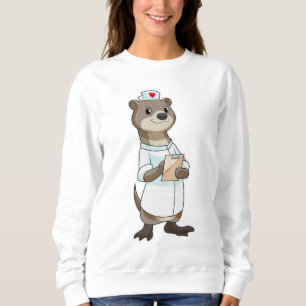 Sweatshirt Otter comme infirmière avec coeur