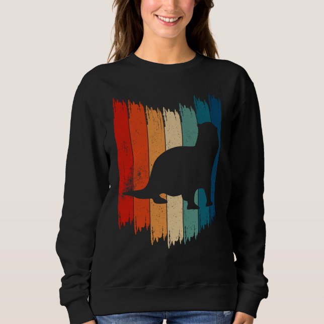 Sweatshirt Otter et loutres de mer Otter Vintage (Devant)