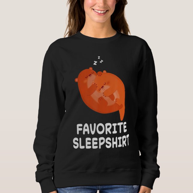 Sweatshirt Otter Otters Nap Sleeping Sleep Pajama Pajamas Nig (Devant)