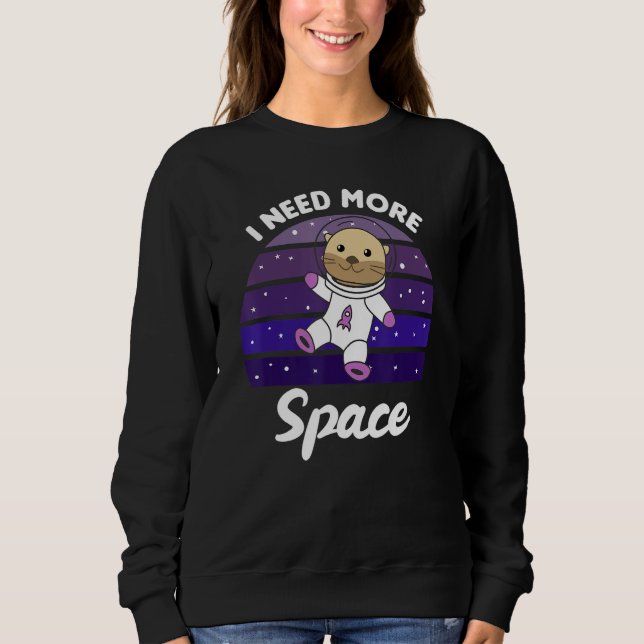 Sweatshirt Otter Space Une Otter Douce Dans L'Espace Otter Dr (Devant)