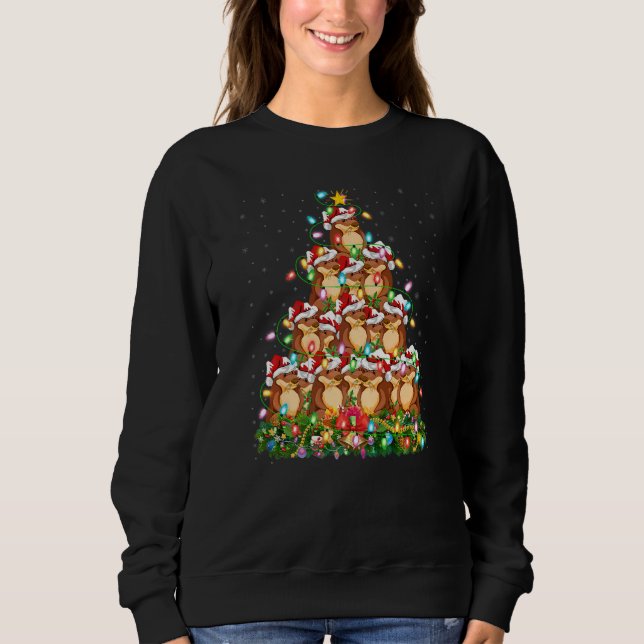 Sweatshirt Otter  Xmas Lights Santa Otter Christmas Tree (Devant)