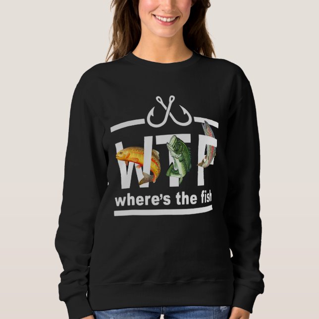 Sweatshirt Où est le poisson amour pêche (Devant)